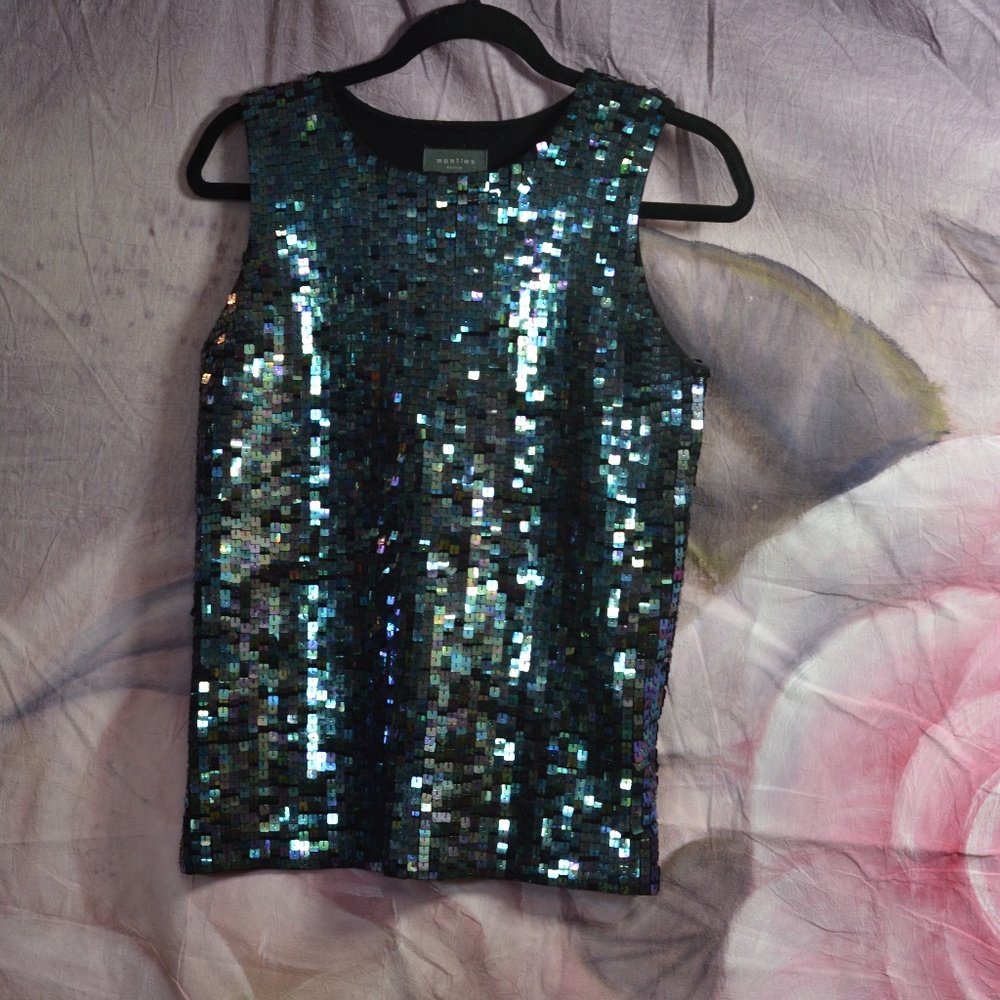 Sequinned Tank Top SZ S?P